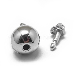 Anti-Tarnish Rhodium Plated 925 Sterling Silver Box Clasps&nbsp;STER-L057-015A