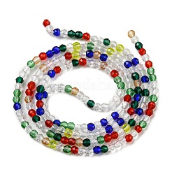 Transparent Gradient Color Glass Beads Strands&nbsp;GLAA-E044-01A