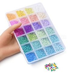 312G 24 Color 8/0 Baking Paint Glass Seed Beads&nbsp;SEED-YW0002-14