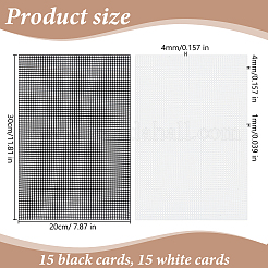 30Pcs 2 Colors PE Mesh Canvas Sheets&nbsp;AJEW-WR0003-60