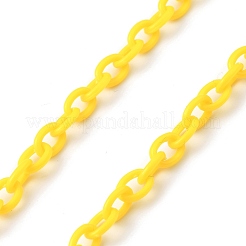 Personalized ABS Plastic Cable Chain Necklaces&nbsp;NJEW-JN02996-01