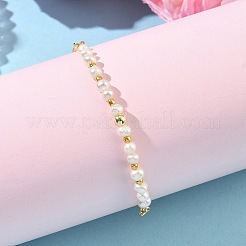 Adjustable Natural Cultured Freshwater Pearl Slider Bracelets&nbsp;BJEW-JB13692