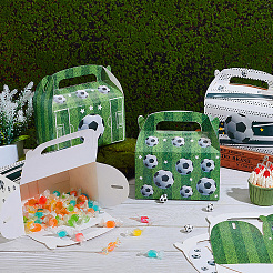 16Pcs 2 Colors Football Print Paper Boxes with Handle Hole&nbsp;CON-OC0001-62
