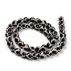 Tibetan Style Turtle Back Pattern dZi Beads&nbsp;X-G-H1454-1