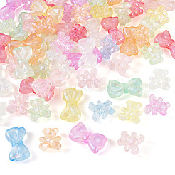 63Pcs 2 Styles Luminous Transparent Acrylic Beads&nbsp;MACR-TA0002-22