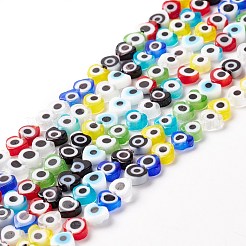 Handmade Evil Eye Lampwork Beads Strands&nbsp;LAMP-F023-A