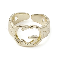 Rack Plating Brass Open Cuff Rings&nbsp;RJEW-K257-09G
