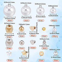 DIY Round ABS Plastic Imitation Pearl & CCB Plastic Beads Findings Kits&nbsp;DIY-PA0001-11A