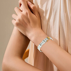 1Pc Leather Textured Bracelet Straps Slide Wristbands for Slide Charms&nbsp;AJEW-CL0003-11A