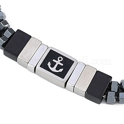 Synthetic Non-magnetic Hematite Beaded Bracelets&nbsp;BJEW-S156-04P-A