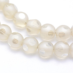 Electroplate Glass Beads Strands&nbsp;EGLA-P032B-8mm-P02