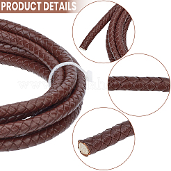 Braided Leather Cord with Core&nbsp;WL-CL0001-24B