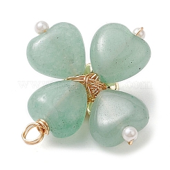 Malaysia Jade Copper Wire Wrapped Synthetic Hematite Bead Pendants&nbsp;PALLOY-JF02947-02