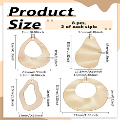 8Pcs 4 Style Smooth Surface Alloy Pendants&nbsp;FIND-LP0005-69