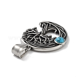 304 Stainless Steel Pendants&nbsp;STAS-M336-03AS