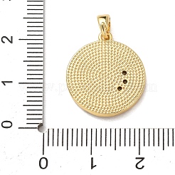 Brass Micro Pave Cubic Zirconia Pendants&nbsp;KK-E803-01G-C