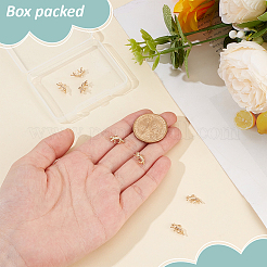 10Pcs Leopard Rack Plating Brass Pendants Charms&nbsp;KK-BC0014-83