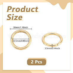 2Pcs 304 Stainless Steel Spring Gate Rings&nbsp;STAS-UN0064-23