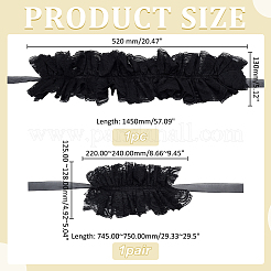 Polyester Lace Detachable Collars & Oversleeve&nbsp;AJEW-WR0003-36