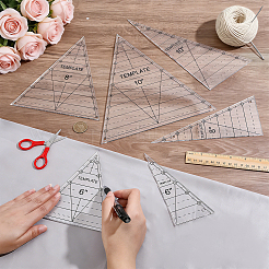 Acrylic Rulers Kit&nbsp;TOOL-WH0155-269A
