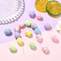 Printed Opaque Acrylic Beads&nbsp;MACR-CJC0004-38
