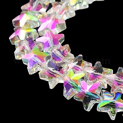 Electroplate Transparent Glass Beads&nbsp;EGLA-Z003-HR01