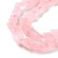 Raw Rough Natural Rose Quartz Beads Strands&nbsp;G-B065-C01