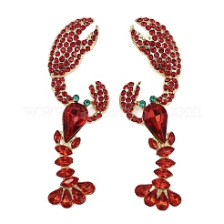Alloy Rhinestone Stud Earrings&nbsp;EJEW-P317-02G