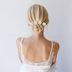 8Pcs 2 Style Camellia Shaped Polyester Alligator Hair Clips&nbsp;PHAR-FH0001-03