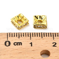Brass Rhinestone Spacer Beads&nbsp;KK-I362-01C-01G