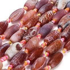 Dyed & Heated Natural Fire Crackle Agate Beads Strands&nbsp;GG-CBAB9C6-A01-02