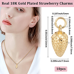 10Pcs Brass Pendant Rhinestones Settings&nbsp;KK-BBC0018-10