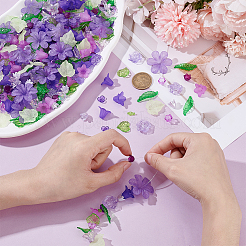 450Pcs 15 Styles Transparent Acrylic Pendants&nbsp;TACR-NB0001-35