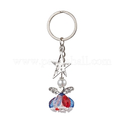 3Pcs Glass Angel Pendant Keychain&nbsp;KEYC-MZ00038-01