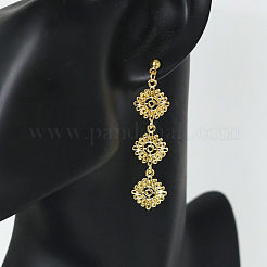 Alloy Flower Stud Dangle Earrings for Women&nbsp;WGBA756-01