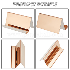 Rectangle 304 Stainless Steel Business Card Holder&nbsp;AJEW-WH0470-88RG