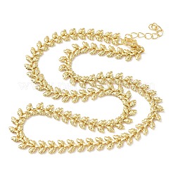 8MM Brass Butterlfy Wings Link Chain Necklaces for Women&nbsp;NJEW-K271-19G