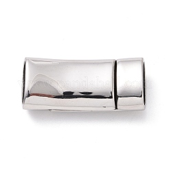 Tibetan Style 304 Stainless Steel Magnetic Clasps with Glue-in Ends&nbsp;STAS-G276-28AS
