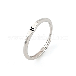 Rhodium Plated 925 Sterling Silver Adjustable Rings&nbsp;RJEW-S397-01P-03