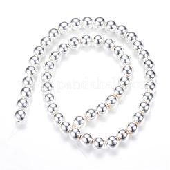 Electroplate Non-magnetic Synthetic Hematite Beads Strands&nbsp;G-Q466-6mm-02