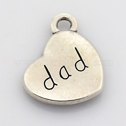 Family Theme Tibetan Style Alloy Charms&nbsp;TIBEP-X0066-AS-LF