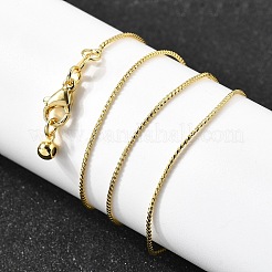 1MM Brass Wheat Chain Adjustable Slider Necklaces&nbsp;NJEW-M108-21G