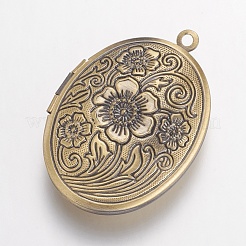 Brass Locket Pendants&nbsp;KK-N0116-048AB