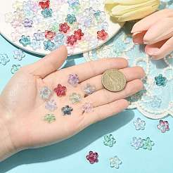 110Pcs 11 Colors Baking Paint Transparent Glass Beads&nbsp;DGLA-FS0001-27
