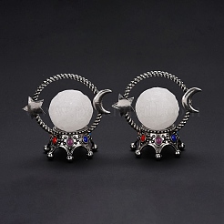 Natural Quartz Crystal Sphere Display Decorations&nbsp;DJEW-G032-03AS-07