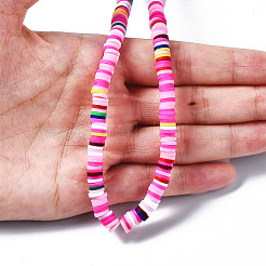 Handmade Polymer Clay Beads Strands&nbsp;CLAY-R089-6mm-096