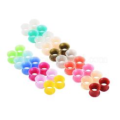 32Pcs 16 Colors Silicone Thin Ear Gauges Flesh Tunnels Plugs&nbsp;FIND-YW0001-16B