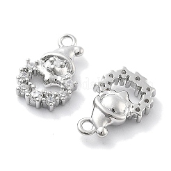 Micro Pave Clear Cubic Zirconia Pendants&nbsp;KK-M102-03P