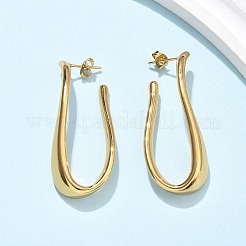 304 Stainless Steel U-Shaped Stud Earrings&nbsp;EJEW-C142-13G