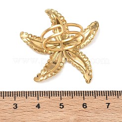 304 Stainless Steel Enamel Open Cuff Rings for Women&nbsp;RJEW-K320-03G-01